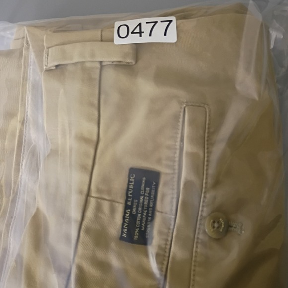 Banana Republic Emerson Chino Pants Sand Khaki Men Size 36x34 Straight Fit - Picture 13 of 13